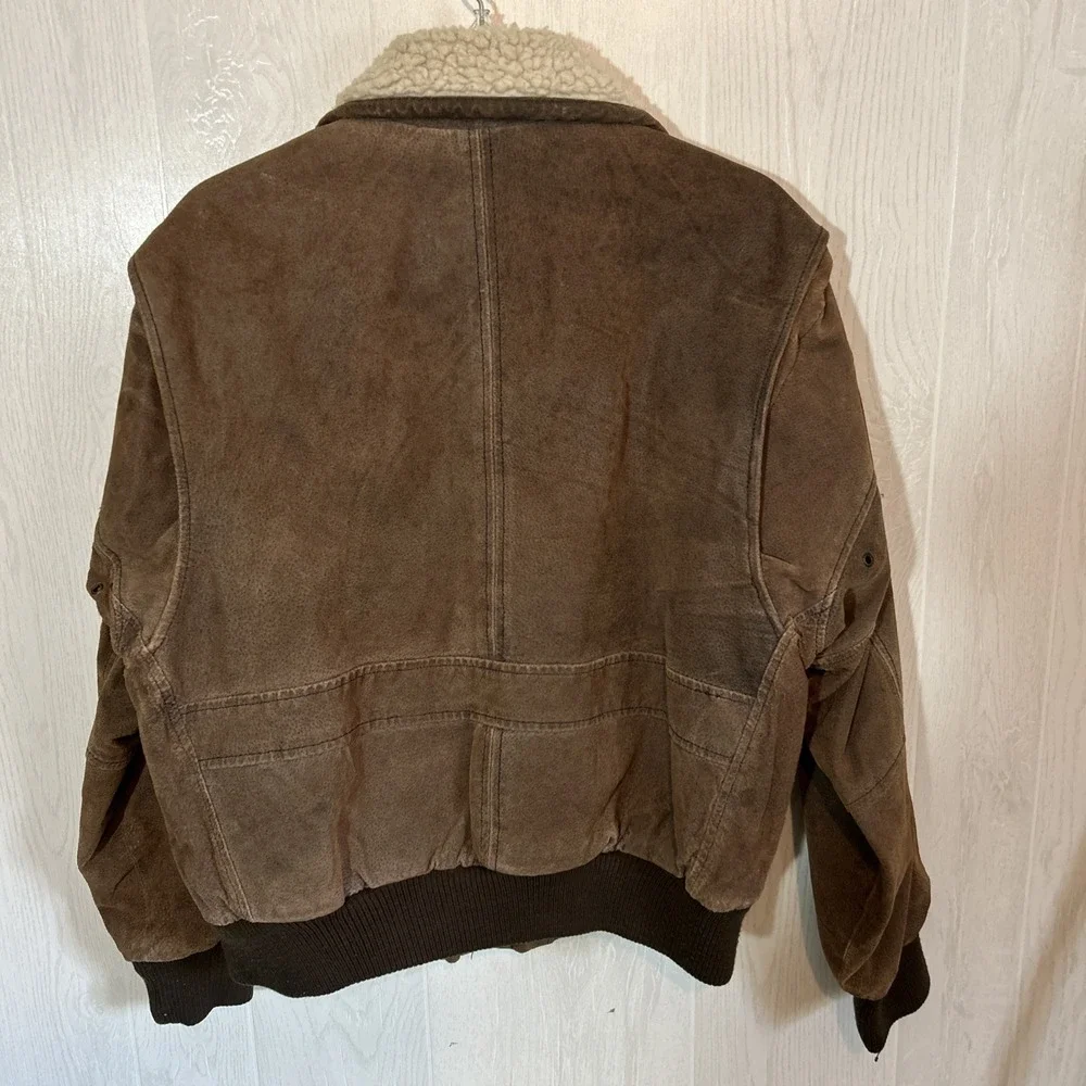 Row G Medium Vintage Pig Skin Leather Jacket Coat Brown